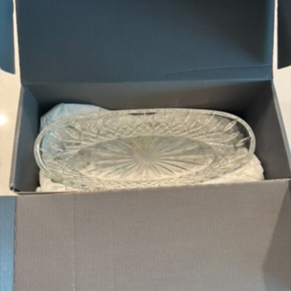WATERFORD Lismore Celery Dish Crystal 10.75" in BOX - Picture 4 of 6
